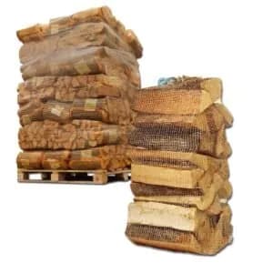 40 Netze à 25 kg Scheitholz 30 cm – Hartholzmischung