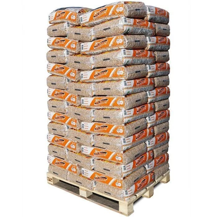 Holzpellets Dragon – Palette, 65 Säcke à 15 kg