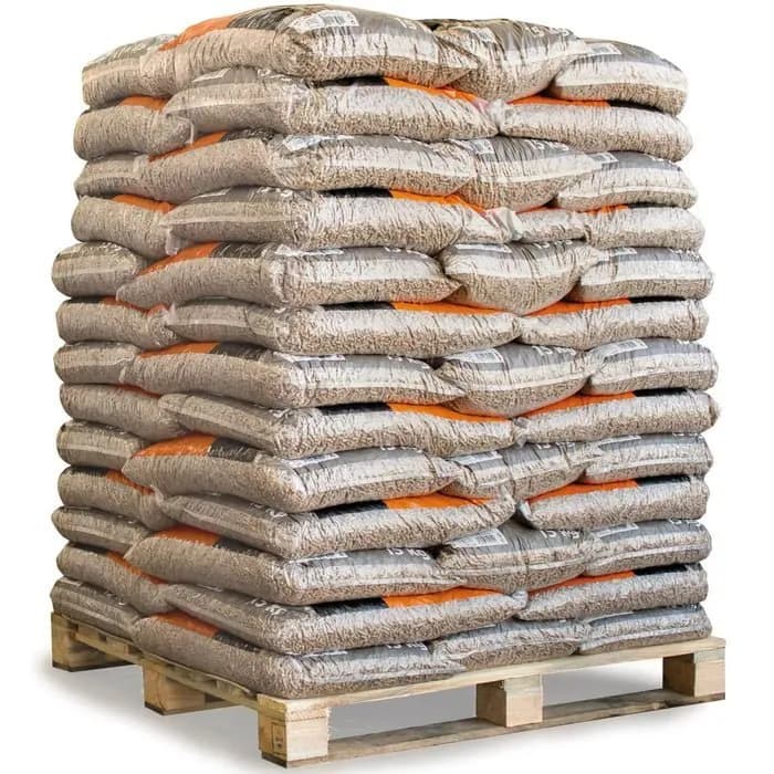 Holzpellets HEIZFUXX Grau (Universal) – Palette, 65 Säcke à 15 kg