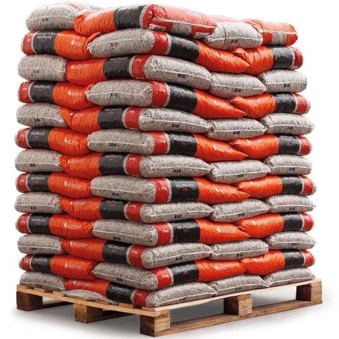 Holzpellets HEIZFUXX Rot (Excellence) – Palette, 65 Säcke à 15 kg