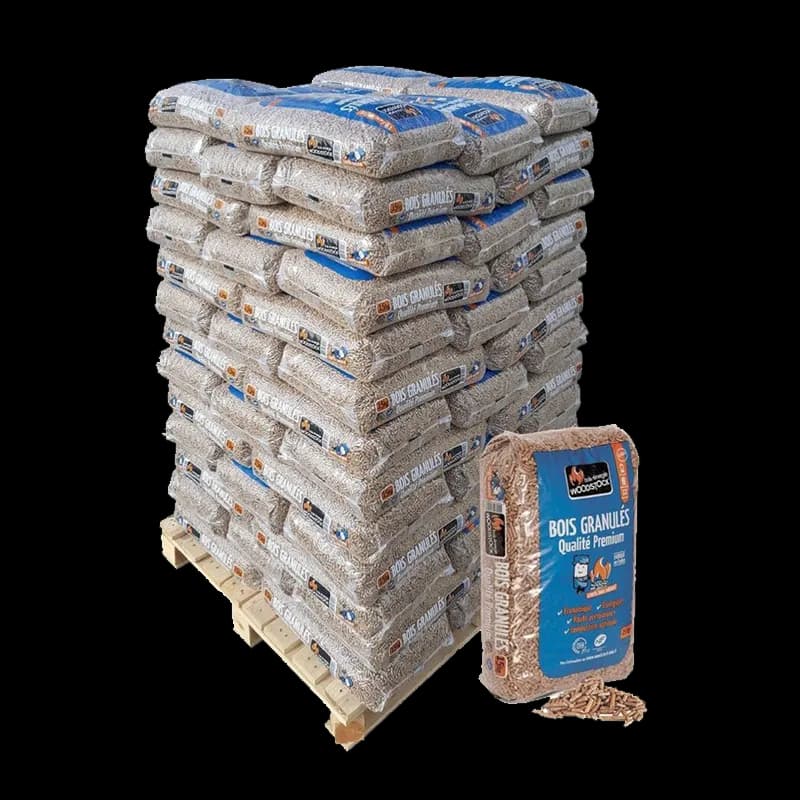 Holzpellets Woodstock – Palette, 78 Säcke à 15 kg