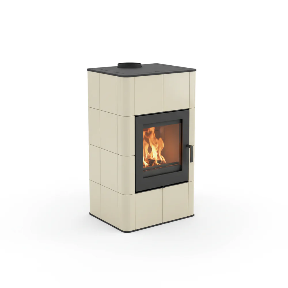 Kaminofen Kachel 8 kW mit Keramikverkleidung